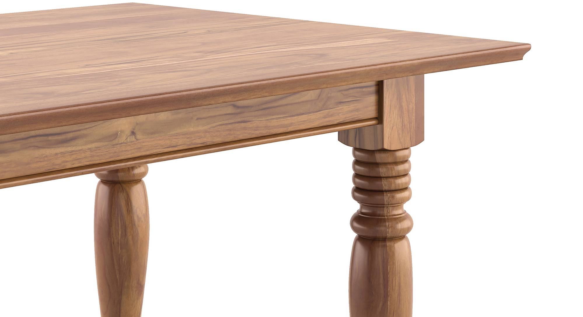 Tuscany 6 Seater Dining Table in Natural Teak Finish - Urban Ladder