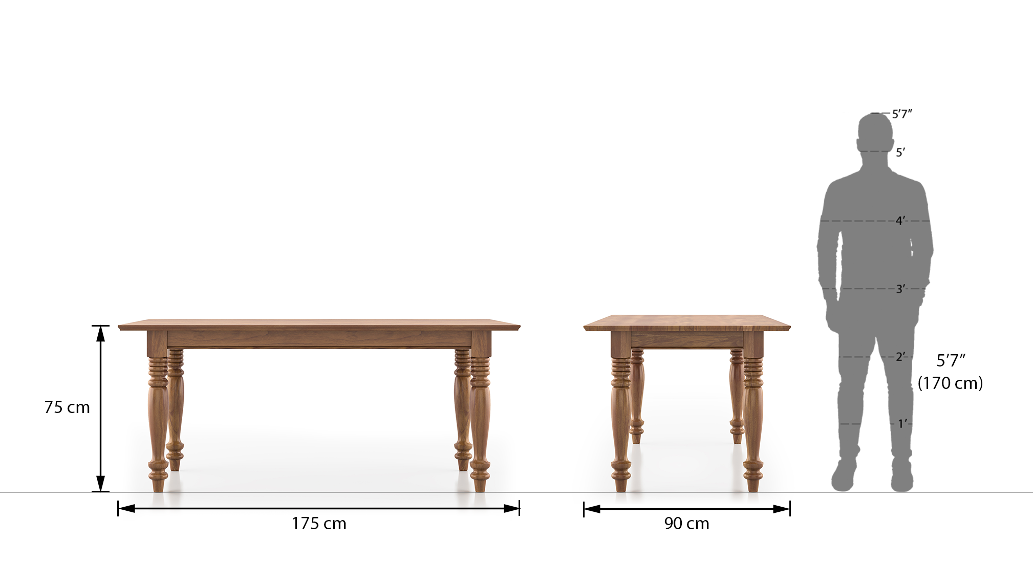 Tuscany 6 seater teak dining table 4