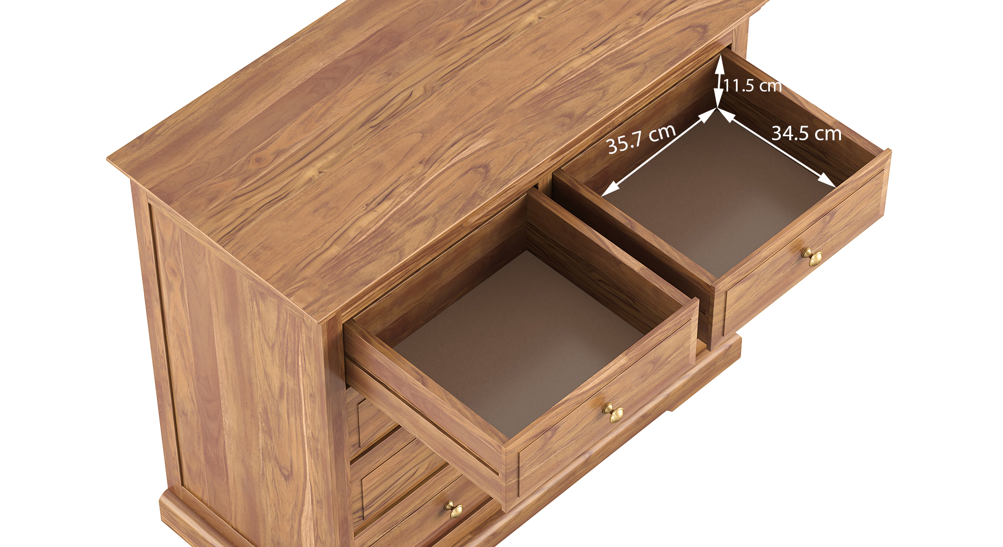 Tuscany teak chest of drawers 6