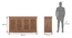 Tuscany Teak Wood Sideboard (Natural) by Urban Ladder - Design 1 Dimension - 470192
