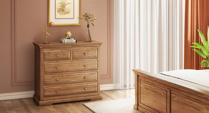 Tuscany Teak Wood Chest of Drawers (Natural, Latin American Teak Finish) by Urban Ladder - Full View Design 1 - 470299