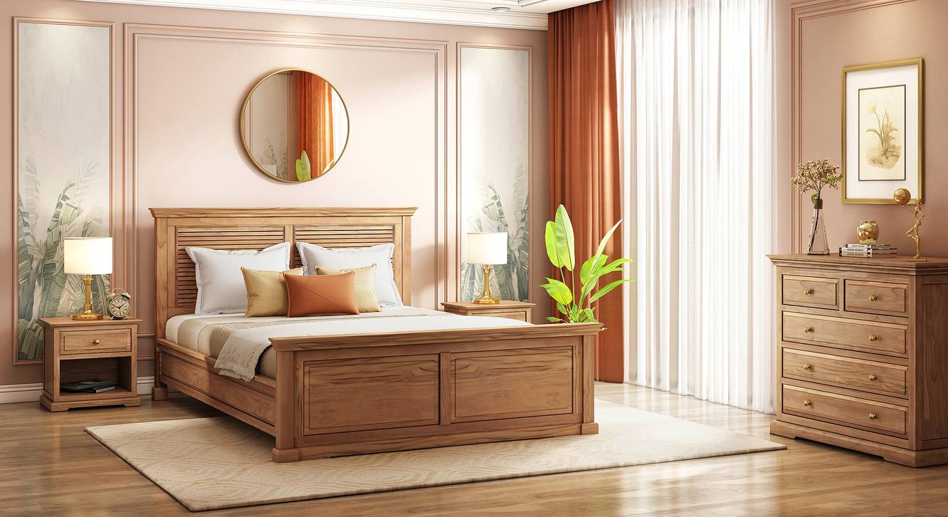 Solid teak bedroom furniture discount