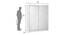 Amria Sliding Wardrobe (White) by Urban Ladder - Design 1 Dimension - 470368