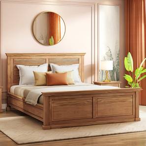 King Size Bed Design Tuscany Teak Bed (King Bed Size, Natural, Latin American Teak Finish)