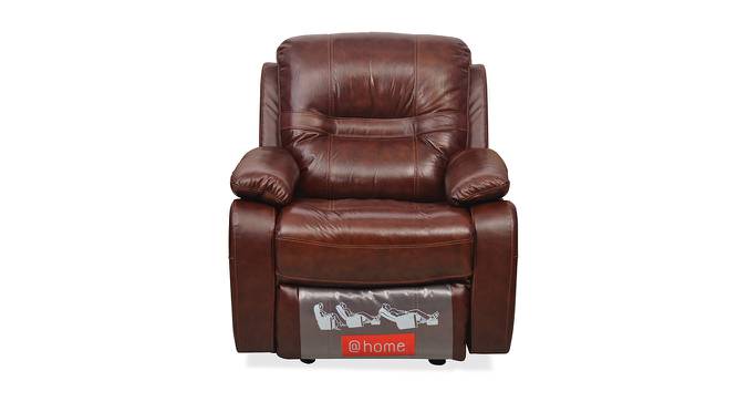 Lia Recliner - Electric (Caramel, One Seater) by Urban Ladder - Front View Design 1 - 470985
