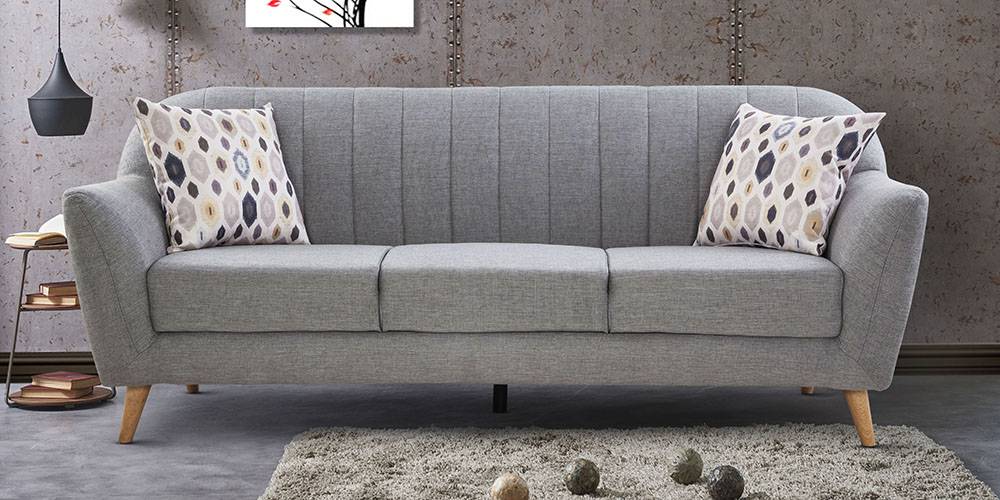Antalya Fabric Sofa (Grey) by Urban Ladder - - 