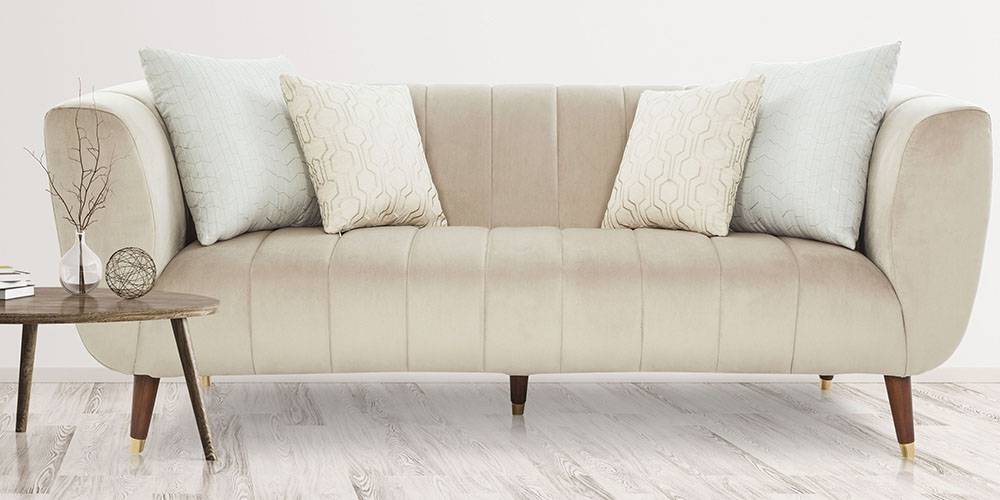 Darwin Dazzle Fabric Sofa (Beige) by Urban Ladder - - 
