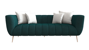 Darwin Dazzle Fabric Sofa (Bottle Green)