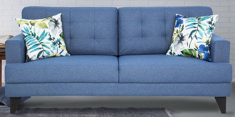 Columbus Fabric Sofa (Blue) by Urban Ladder - - 