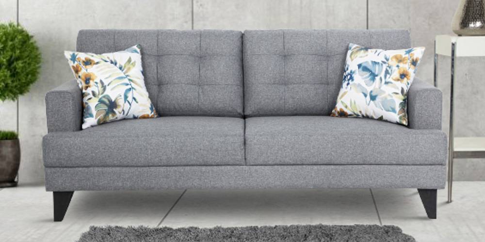 Columbus Fabric Sofa (Grey) by Urban Ladder - - 