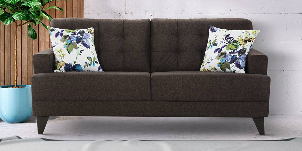 Columbus Fabric Sofa (Brown) by Urban Ladder - - 