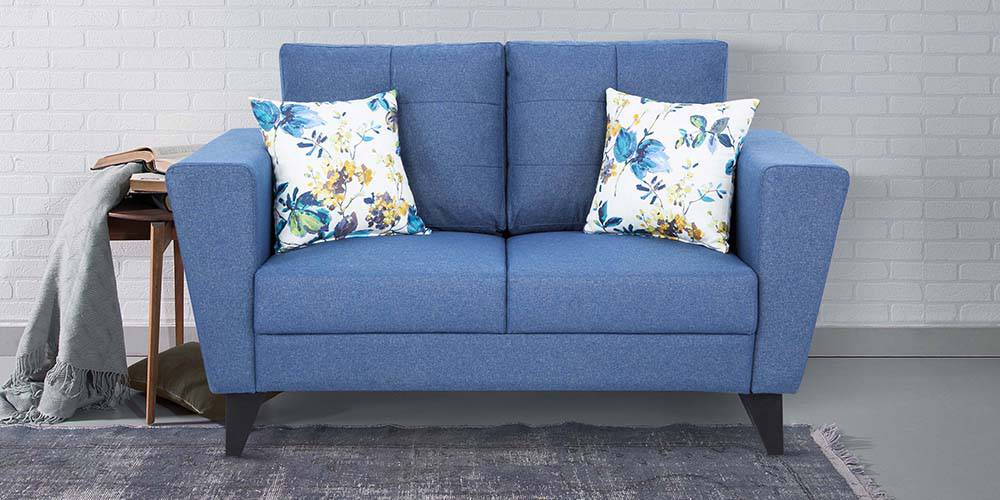 Bristol Brilliant Fabric Sofa (Blue) by Urban Ladder - - 