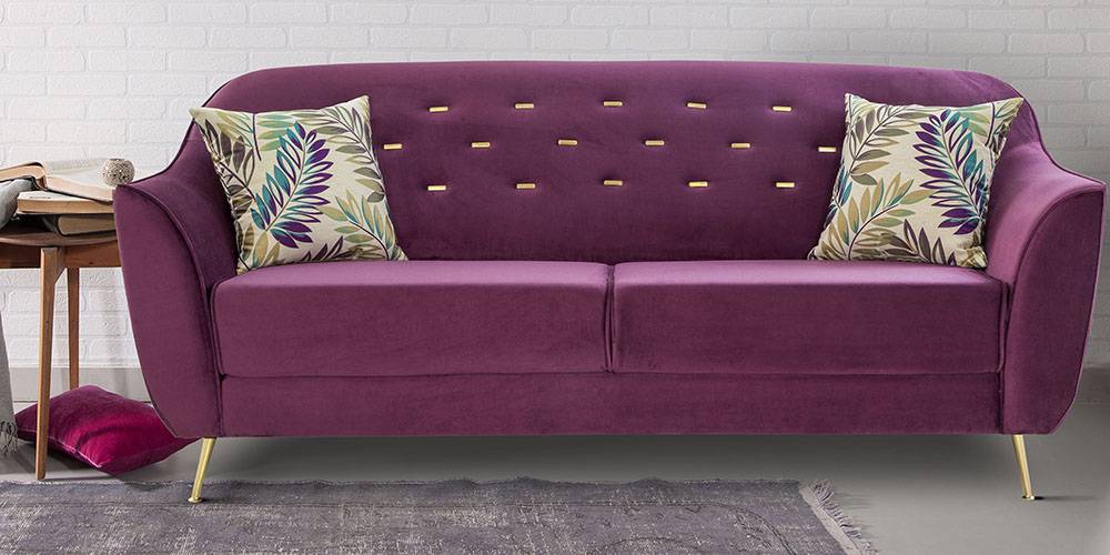 Izmir Decadence Fabric Sofa (Wine) by Urban Ladder - - 