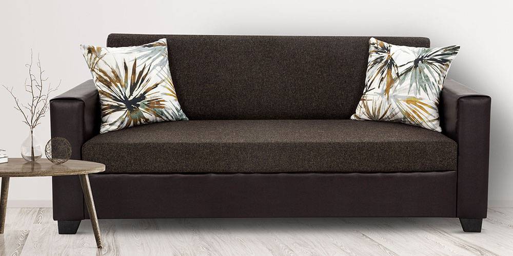Lucy Greenville Fabric Sofa (Brown) by Urban Ladder - - 