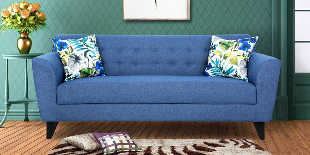 Elly Fabric Sofa (Blue) by Urban Ladder - - 