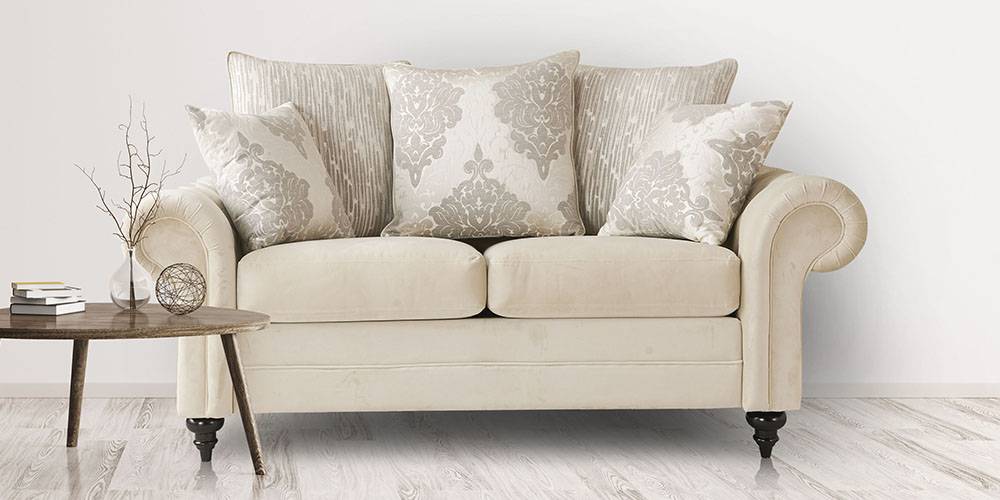 Vienne Wonder Fabric Sofa (Ivory) by Urban Ladder - - 