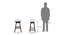 Schumman Bar Stool (Dark Walnut Finish) by Urban Ladder - Dimension Design 1 - 
