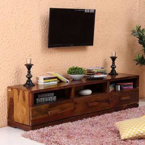 Moises tv unit provincial teak color semi gloss finish lp