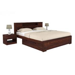 Samana Solid Wood King Size Drawer Storage Bed in Finish-image-25