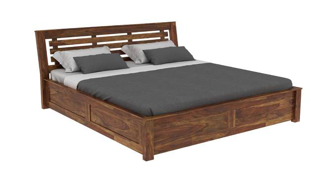 Christian Solid Wood King Platform Storage Bed in Provincial Teak finish (King Bed Size, PROVINCIAL TEAK) by Urban Ladder - Cross View Design 1 - 473675