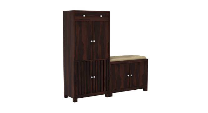 Alexander Solid Wood 36 pair Shoerack - with Seating in Walnut Matte finish (Walnut) by Urban Ladder - Cross View Design 1 - 473676