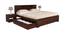 Samana Solid Wood King Storage Bed in Walnut Matte finish (King Bed Size, Walnut) by Urban Ladder - Design 1 Side View - 473712