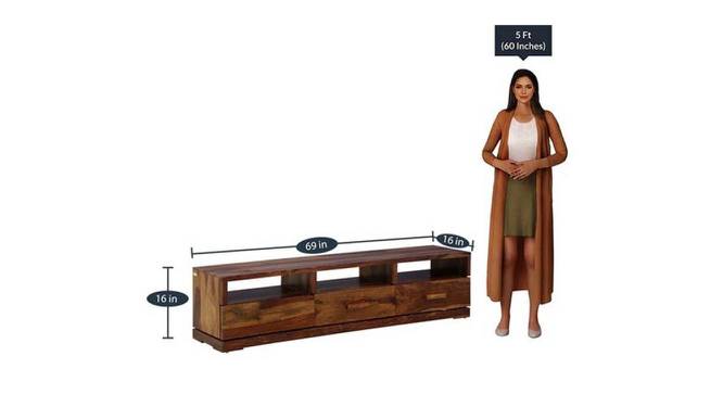 Moises Free Standing Solid Wood Study Table in Provincial Teak finish (Semi Gloss Finish, PROVINCIAL TEAK) by Urban Ladder - Design 1 Dimension - 473752