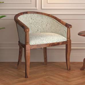 Bedroom Chairs Design Florence Armchair (Teak Finish, Monochrome Paisley)