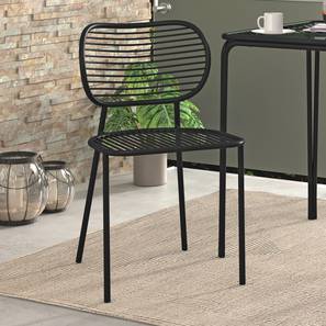 Balcony Chairs Design Joyce Metal Outdoor Chair in Black Colour - Set of 2