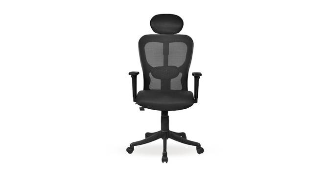 Edmund Study Chair (Black, Nylon Chair Base) by Urban Ladder - Front View Design 1 - 473830