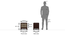 Martino Upholstered Bedside Table (Brown, Dark Walnut Finish) by Urban Ladder - Dimension Design 1 - 