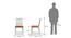 Diner Dining Chairs - Set of 2 (With Upholstery) (Dark Walnut Finish) by Urban Ladder - Dimension Design 1 - 473874
