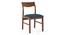 Augusta Dining Chair - Set Of 2 (Blue, Dark Walnut Finish) by Urban Ladder - Cross View Design 1 - 473956