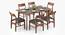Augusta 6 Seater Dining Set (Grey, Dark Walnut Finish) by Urban Ladder - Cross View Design 1 - 473957