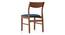 Augusta Dining Chair - Set Of 2 (Blue, Dark Walnut Finish) by Urban Ladder - Design 1 Side View - 473971