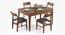 Ramanda 4 to 6 Extendable - Augusta 4 Seater Dining Set (Grey, Dark Walnut Finish) by Urban Ladder - Cross View Design 1 - 473989