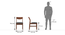 Augusta 4 Seater Dining Set (Grey, Dark Walnut Finish) by Urban Ladder - Design 1 Dimension - 474051