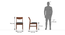 Ramanda 4 to 6 Extendable - Augusta 6 Seater Dining Set (Grey, Dark Walnut Finish) by Urban Ladder - Design 1 Dimension - 474057