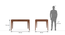Ramanda 4 to 6 Extendable - Augusta 6 Seater Dining Set (Grey, Dark Walnut Finish) by Urban Ladder - Design 1 Dimension - 474066