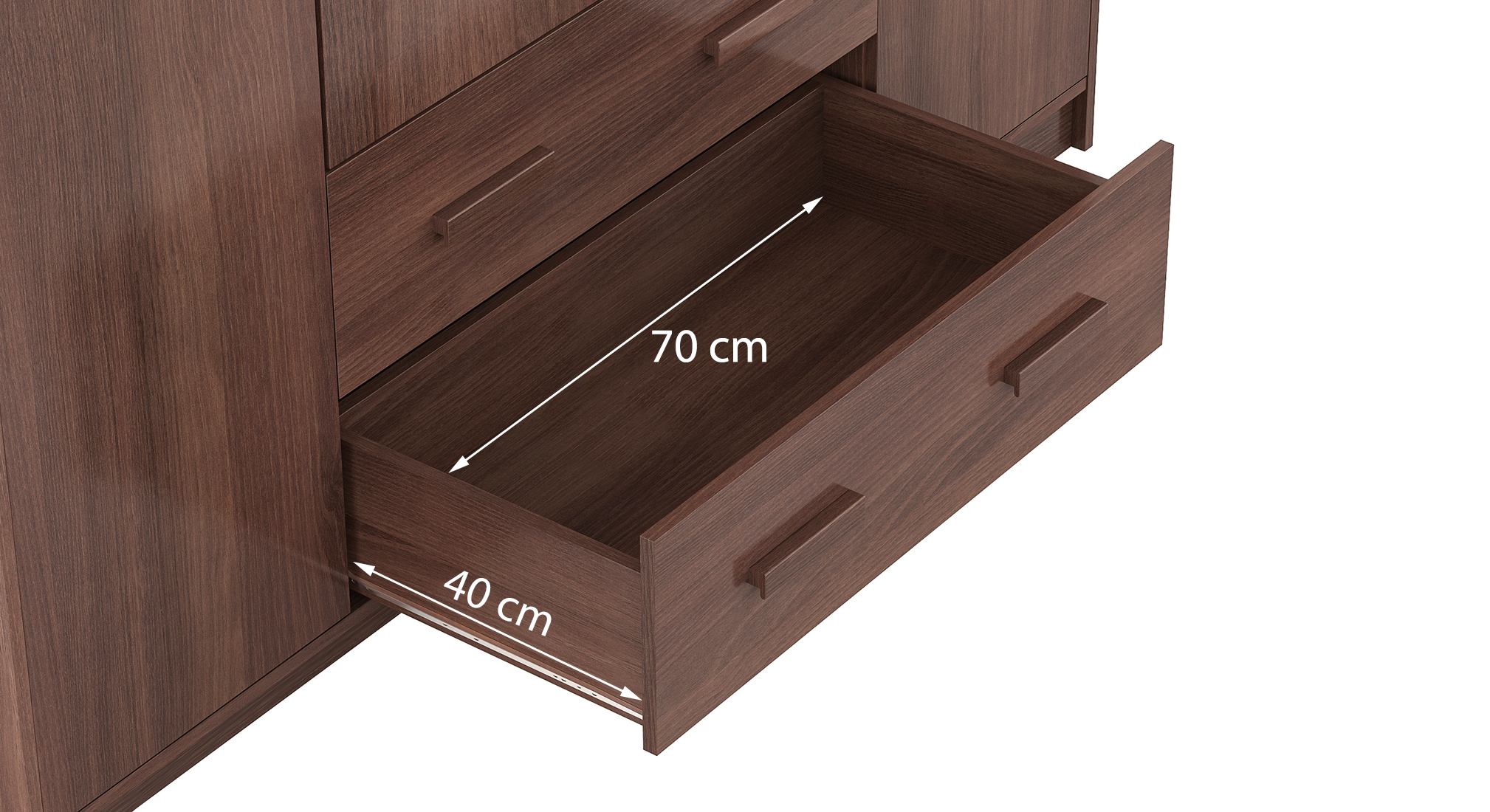 Hilton 4 door 2 drawer wardrobe finish spiced acaci 4