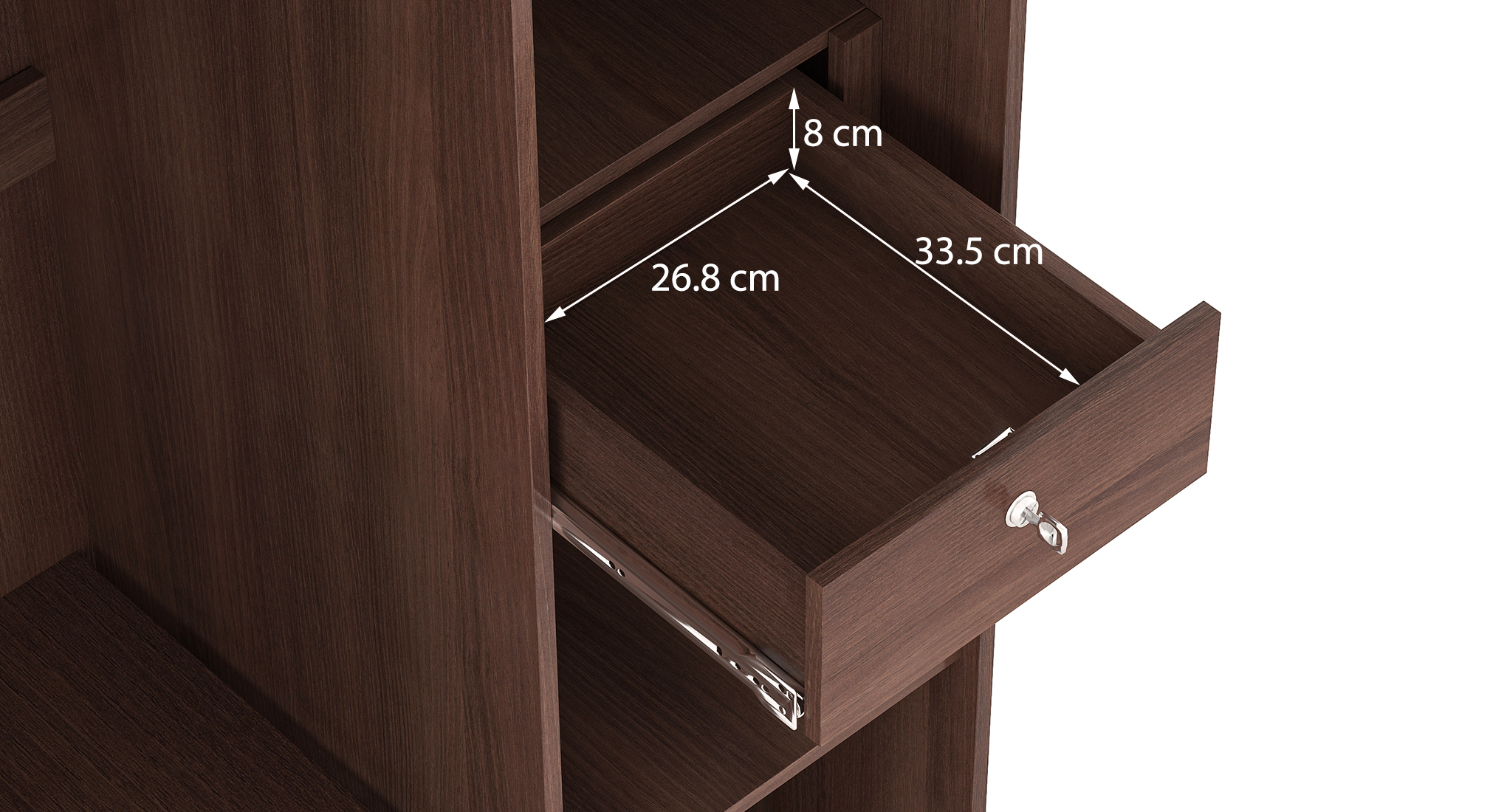 Hilton 4 door 2 drawer wardrobe finish spiced acaci 5