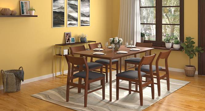 Augusta 6 Seater Dining Table (Dark Walnut Finish) by Urban Ladder - Full View Design 1 - 474253