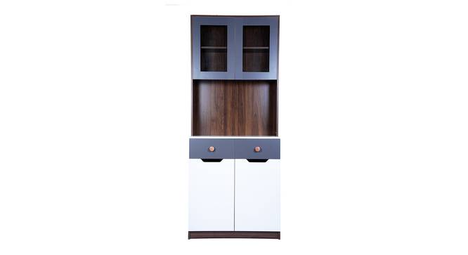Nyle Engineered Wood Crockery Unit in Columbian Walnut (Matte Finish, Columbian Walnut) by Urban Ladder - Design 1 Full View - 474359