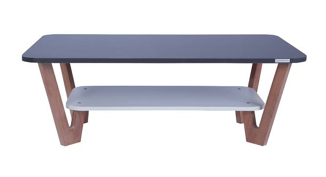Rectangular Engineered Wood Coffee Table in Frosty White (Matte Finish, Frosty White & Graphite Grey) by Urban Ladder - Design 1 Full View - 474361
