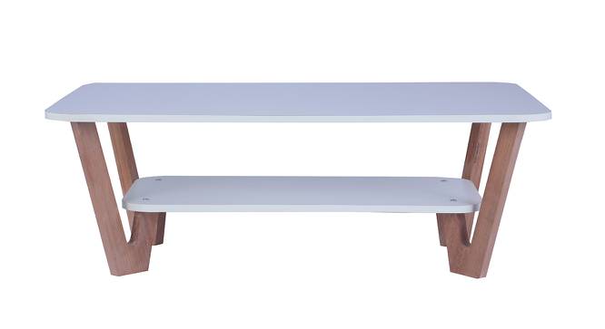 Rectangular Engineered Wood Coffee Table in Frosty White and Graphite Grey (Matte Finish, Frosty White) by Urban Ladder - Design 1 Full View - 474362