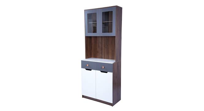 Nyle Engineered Wood Crockery Unit in Columbian Walnut (Matte Finish, Columbian Walnut) by Urban Ladder - Cross View Design 1 - 474367