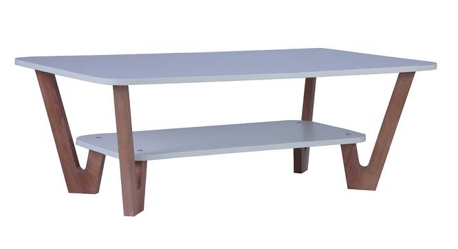 Rectangular Engineered Wood Coffee Table in Frosty White and Graphite Grey (Matte Finish, Frosty White) by Urban Ladder - Cross View Design 1 - 474370