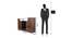 Luther Engineered Wood Crockery Unit in Columbian Walnut (Matte Finish, Columbian Walnut) by Urban Ladder - Design 1 Dimension - 474398