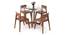 Bourdaine - Gordon 4 Seater Dining Set (Teak Finish) by Urban Ladder - Cross View Design 1 - 474414