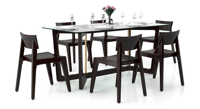 Bourdaine - Gordon 6 Seater Dining Set (Mahogany Finish) by Urban Ladder - Cross View Design 1 - 474417